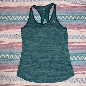 Adidas turquoise heathered tank top